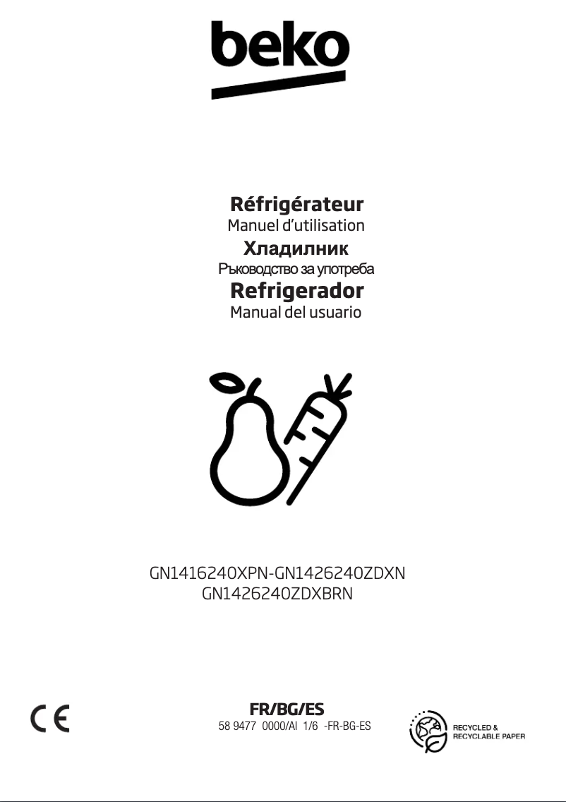 Image de la première page du manuel de l'appareil GN1426240ZDXN