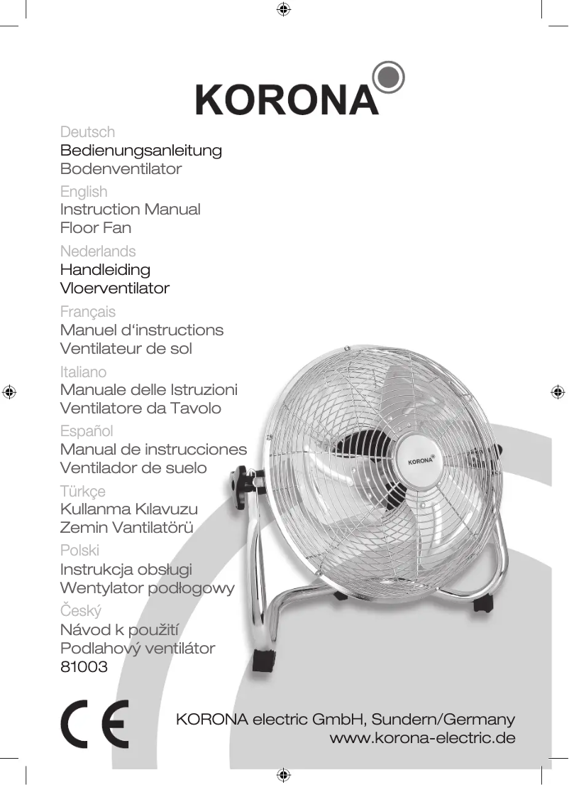 Image de la première page du manuel de l'appareil 81003