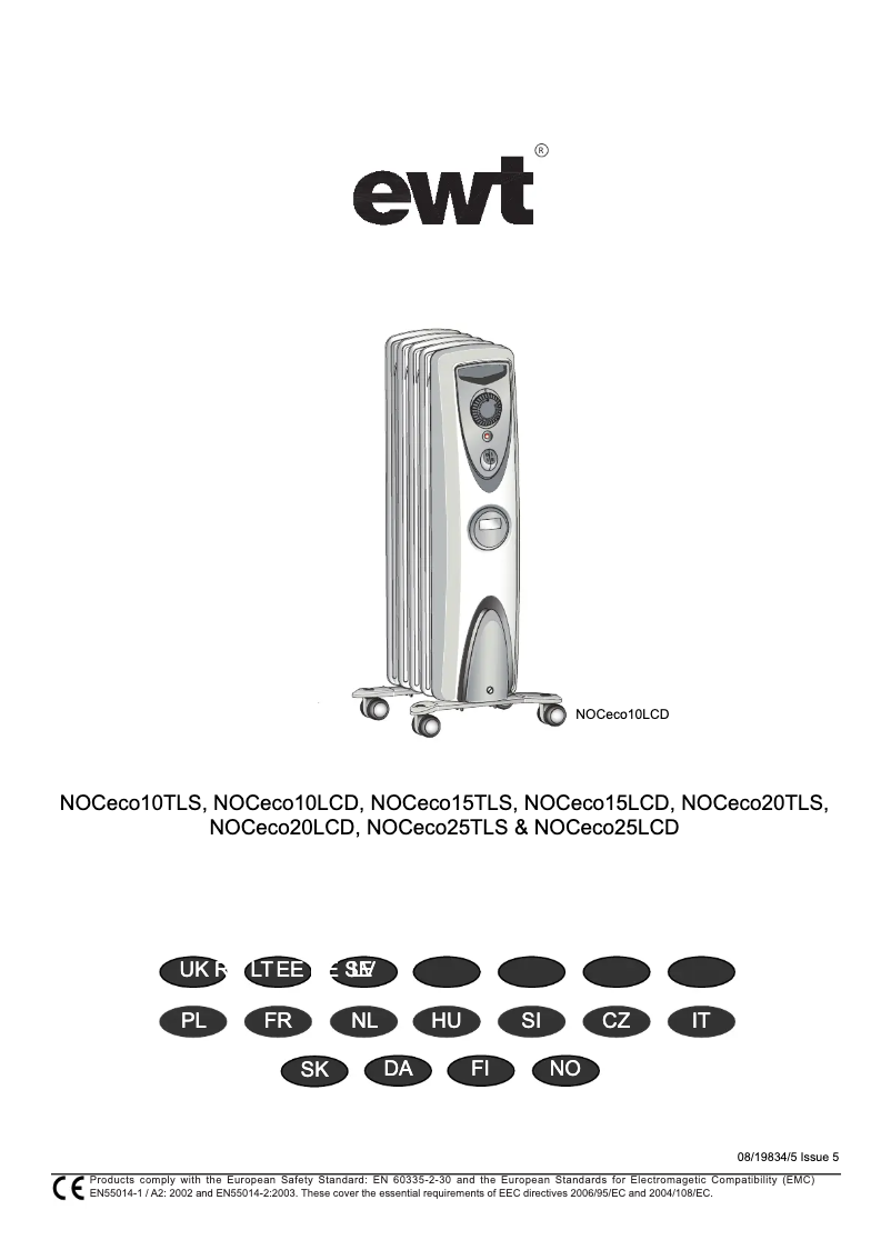 Page 1 de la notice Manuel utilisateur EWT NOCeco10LCD
