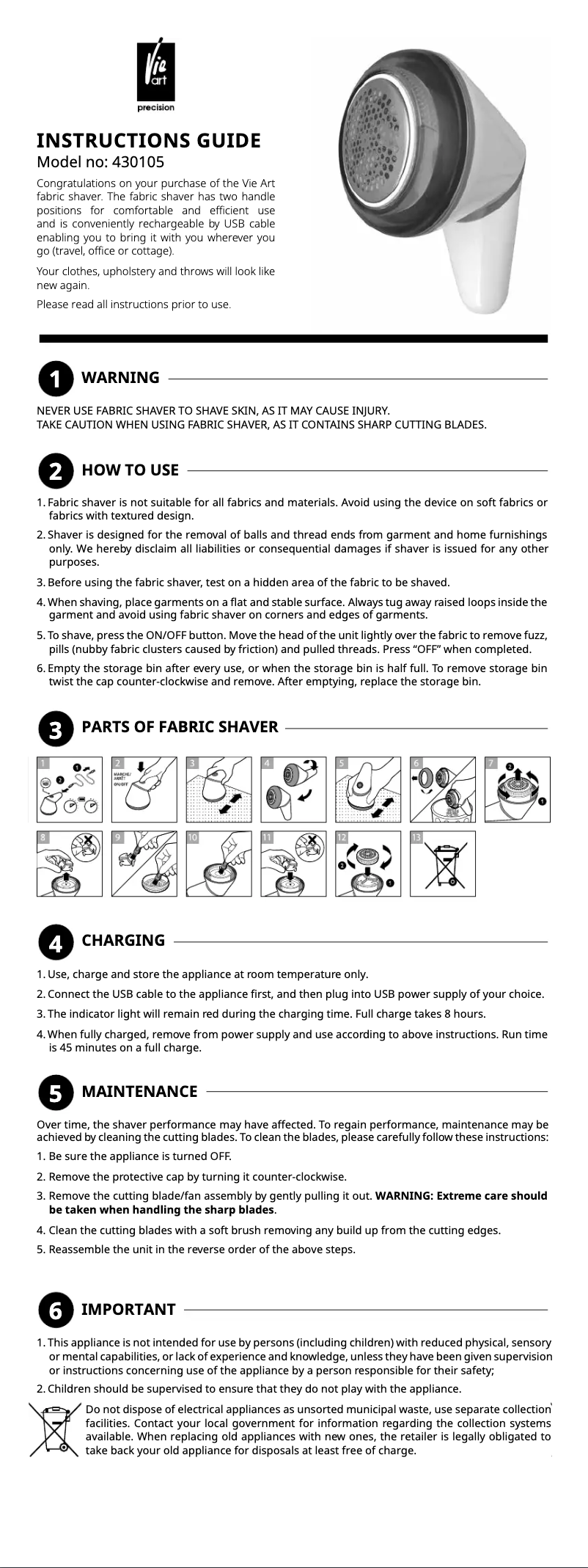Image de la première page du manuel de l'appareil 430105