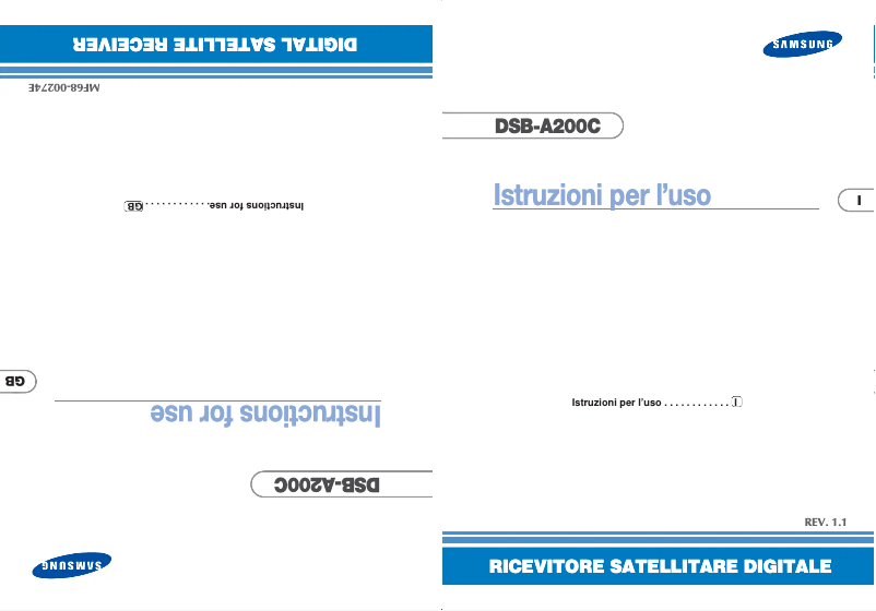 Page 1 de la notice Manuel utilisateur Samsung DSB-A200C