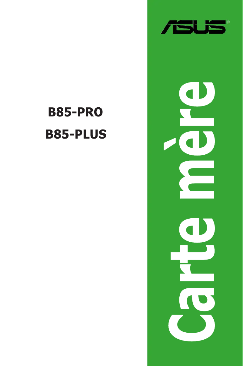 Image de la première page du manuel de l'appareil B85-PRO