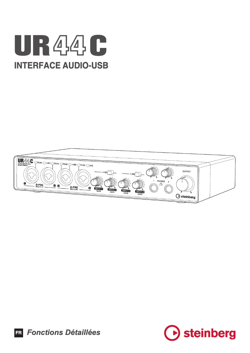 Page 1 de la notice Guide d'installation Steinberg UR44C