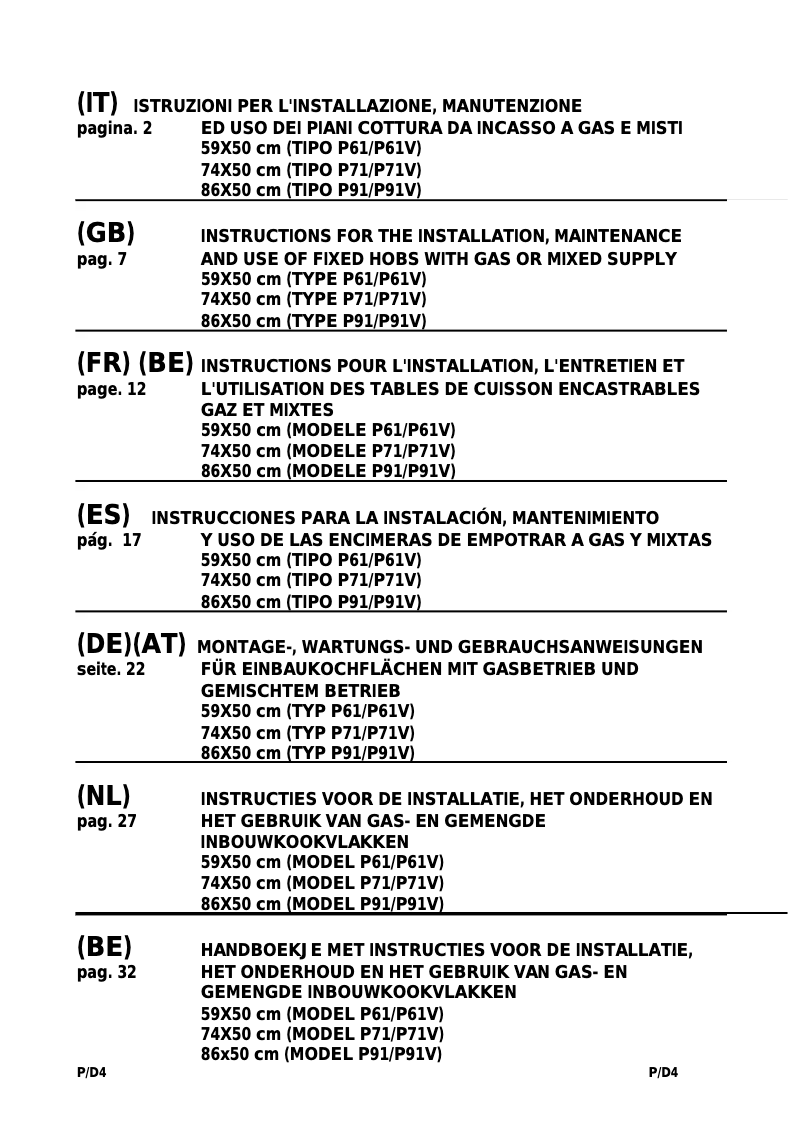 Image de la première page du manuel de l'appareil P910 1 CN9 NE