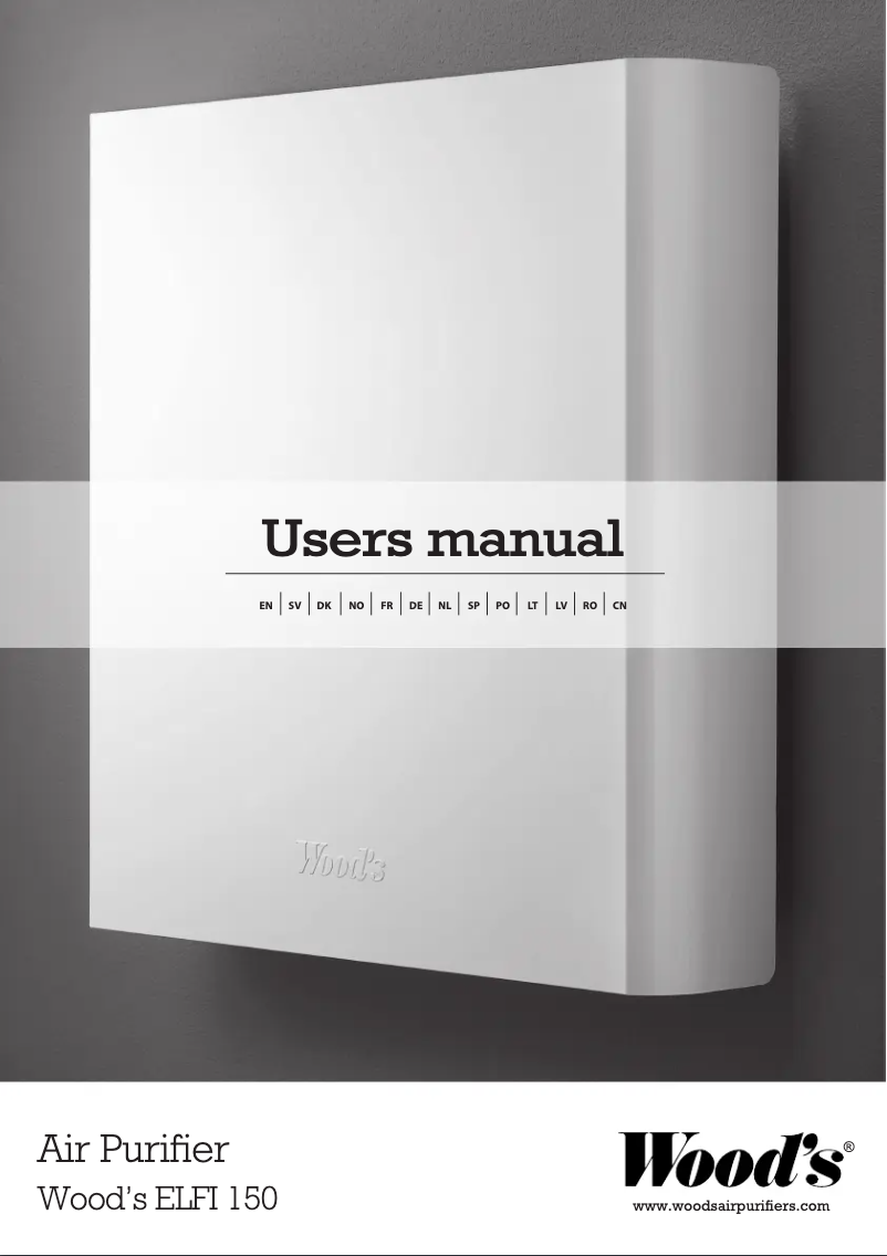 Page n°1 - Manuel utilisateur Wood's TALL 150