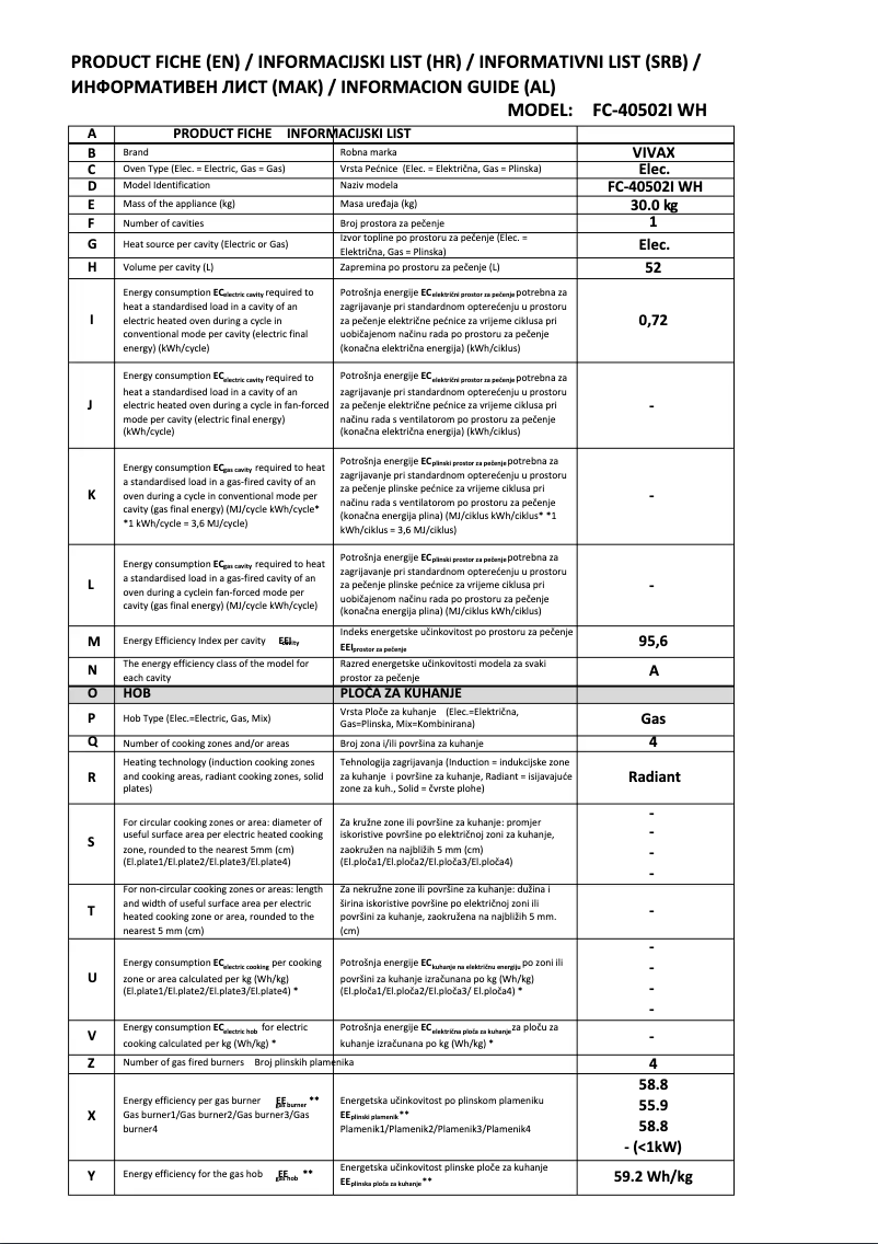 Image de la première page du manuel de l'appareil FC-40502I WH