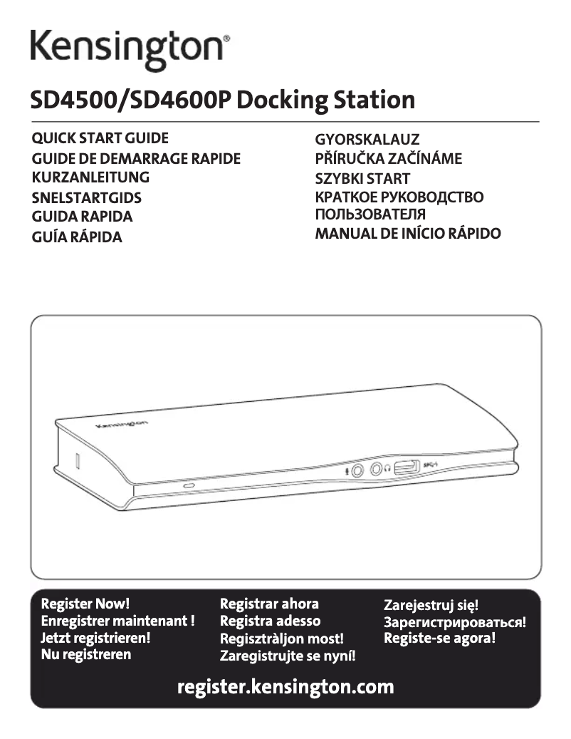 Page 1 de la notice Manuel utilisateur Kensington SD4600P USB-C