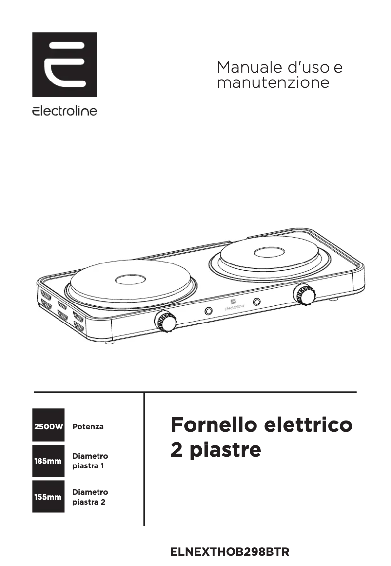 Page n°1 - Manuel utilisateur Electroline ELNEXTHOB298BTR