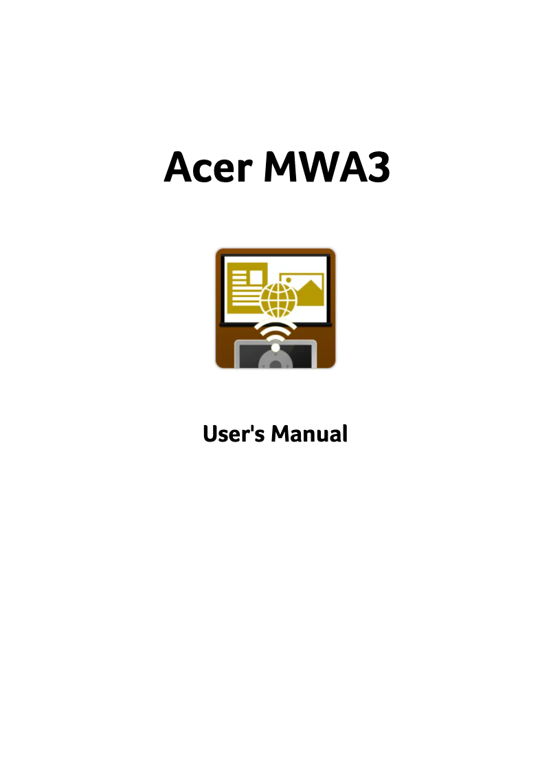 Image de la première page du manuel de l'appareil WirelessCAST (MWA3)