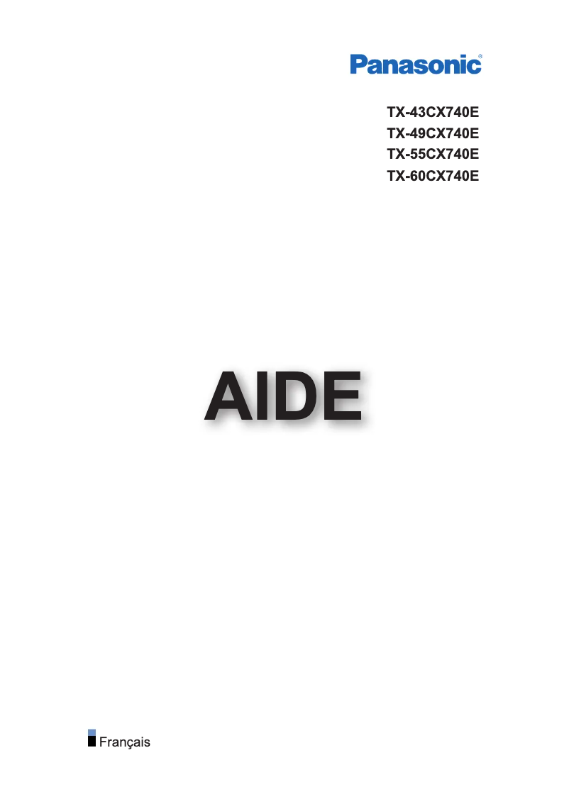 Page 1 de la notice Mode d'emploi Panasonic Viera TX-43CX740E