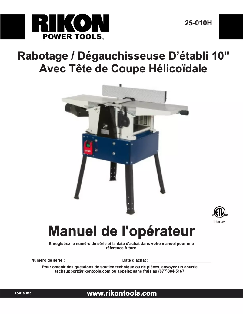 Página 1 del manual Manual de usuario RIKON 25-010H