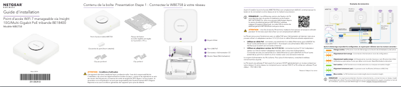 Page 1 de la notice Guide d'installation Netgear WBE758