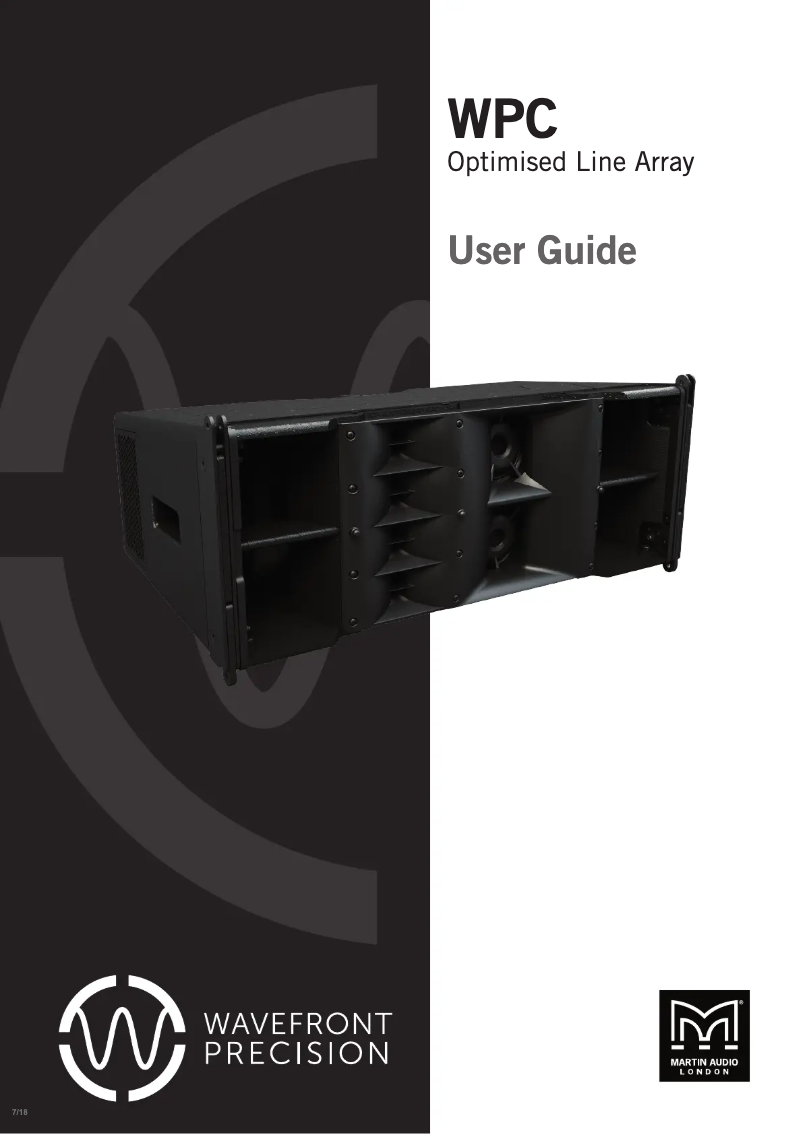 Page 1 de la notice Manuel utilisateur Martin Audio WPC