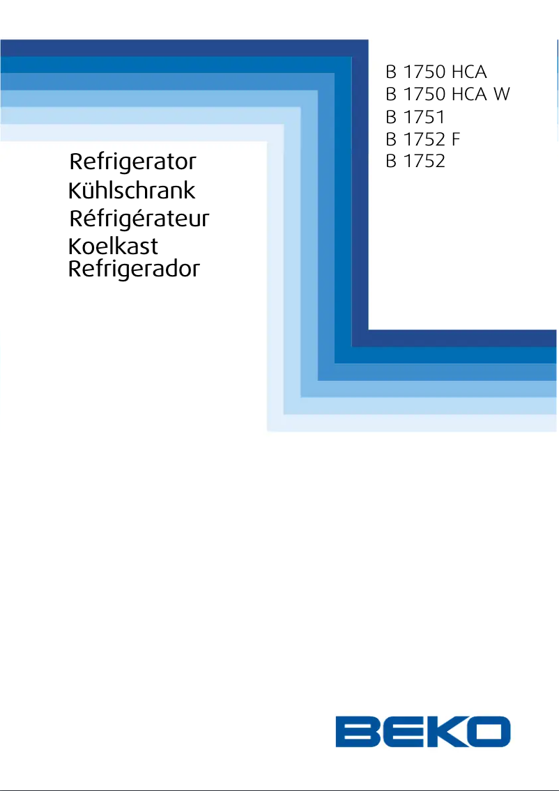 Page n°1 - Manuel utilisateur Beko B 1750 HCA W
