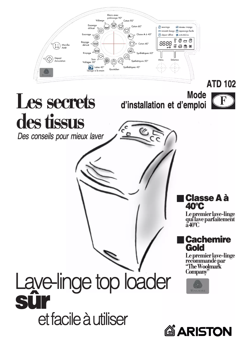 Image de la première page du manuel de l'appareil ATD 102