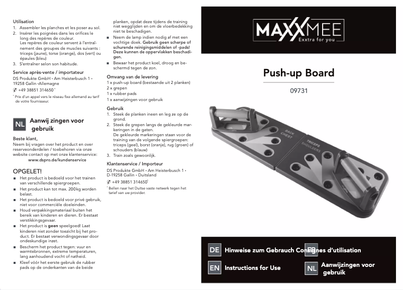 Page 1 de la notice Manuel utilisateur Maxxmee 09731