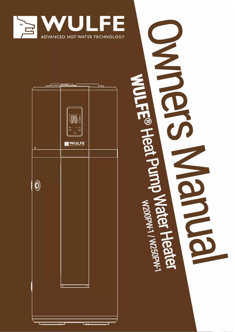 Page n°1 - Manuel utilisateur Wulfe W250PW-1