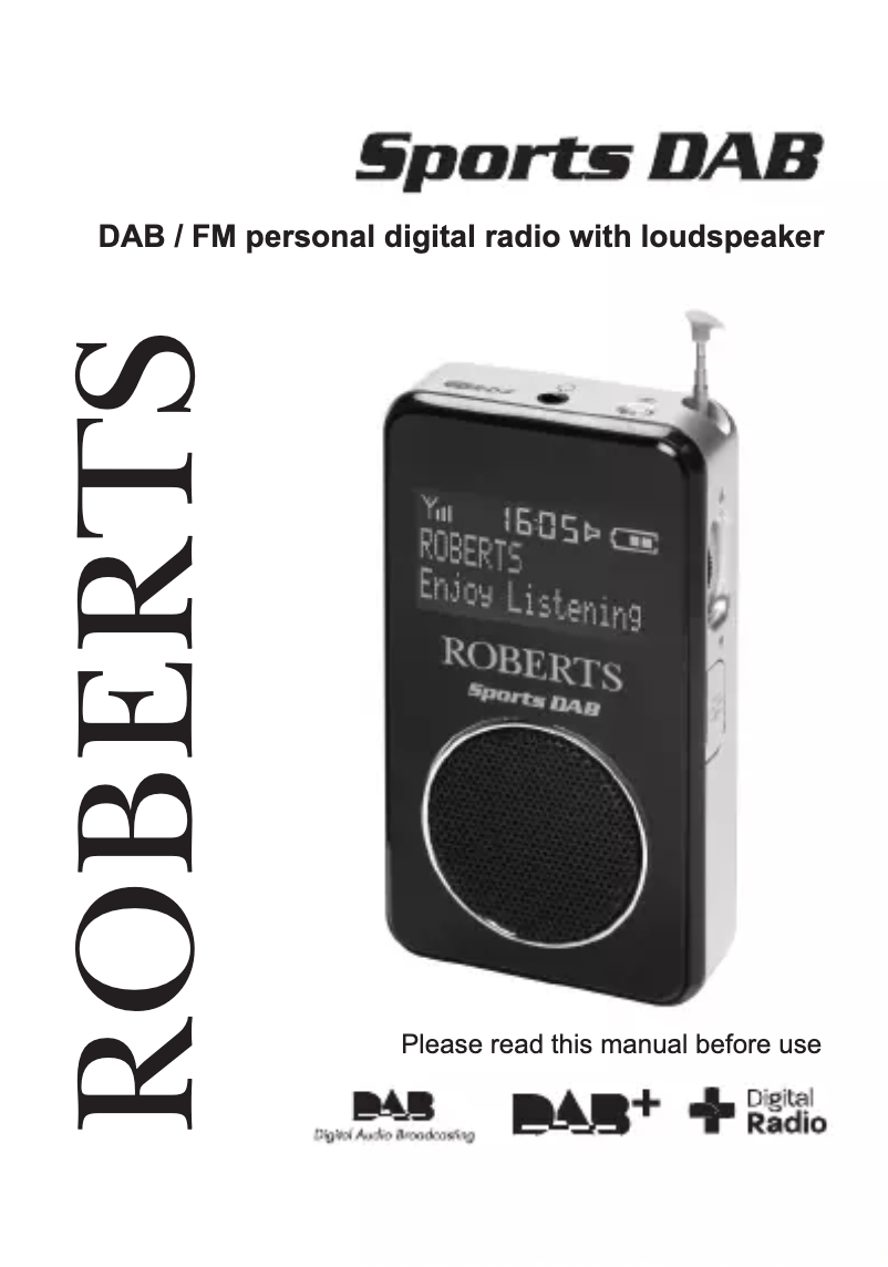 Image de la première page du manuel de l'appareil SportsDAB 6