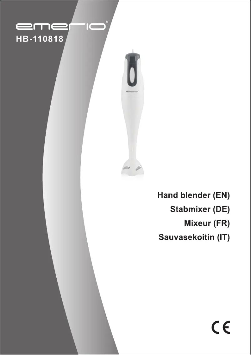 Page n°1 - Manuel utilisateur Emerio HB-110818