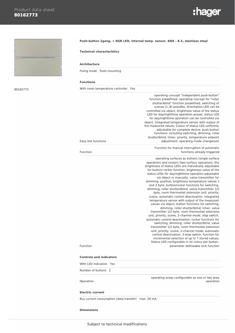 Image de la première page du manuel de l'appareil 80162773