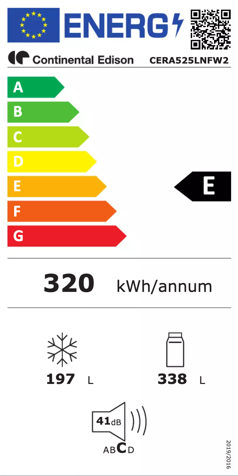 Page n°1 - Manuel utilisateur Continental Edison CERA525LNFW2