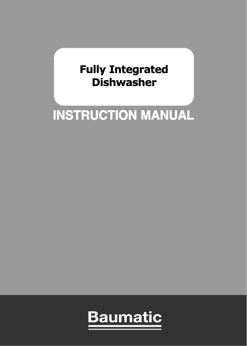 Page 1 de la notice Manuel utilisateur Baumatic BDI 1L63B-80