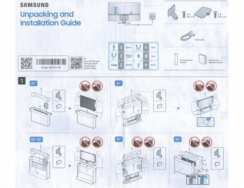 Page 1 de la notice Manuel utilisateur Samsung QN85QN90D