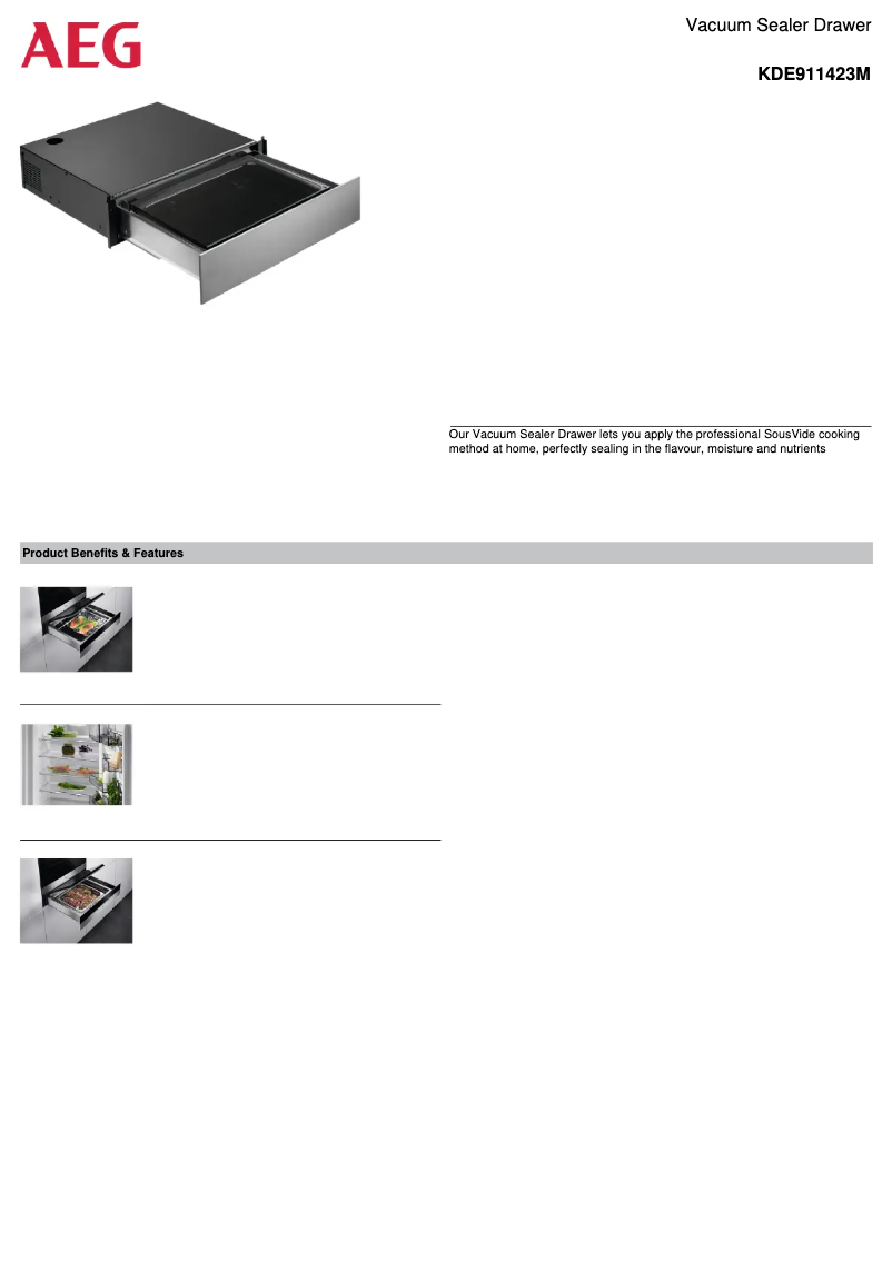 Image de la première page du manuel de l'appareil KDE911423M