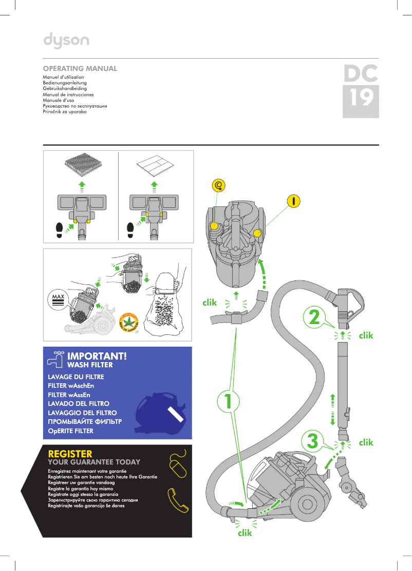 Page 1 de la notice Manuel utilisateur Dyson DC19