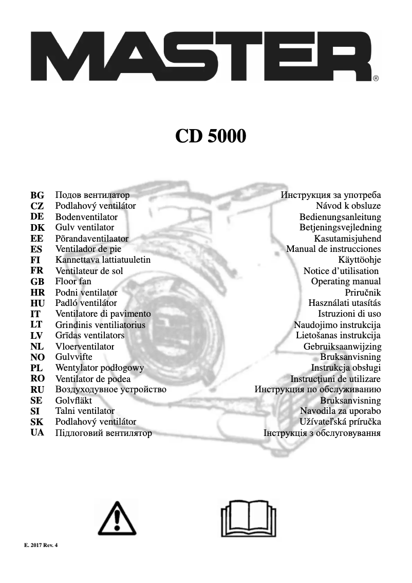 Page n°1 - Manuel utilisateur Master CD 5000