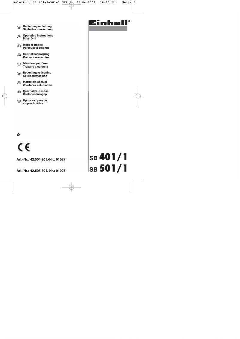 Image de la première page du manuel de l'appareil BT-BD 401