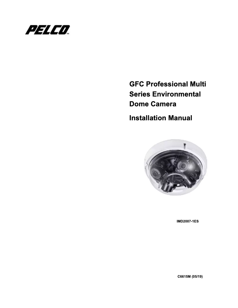 Página 1 del manual Manual de usuario Pelco GFC Professional Multi IMD2007-1ES