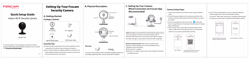 Image de la première page du manuel de l'appareil C2E