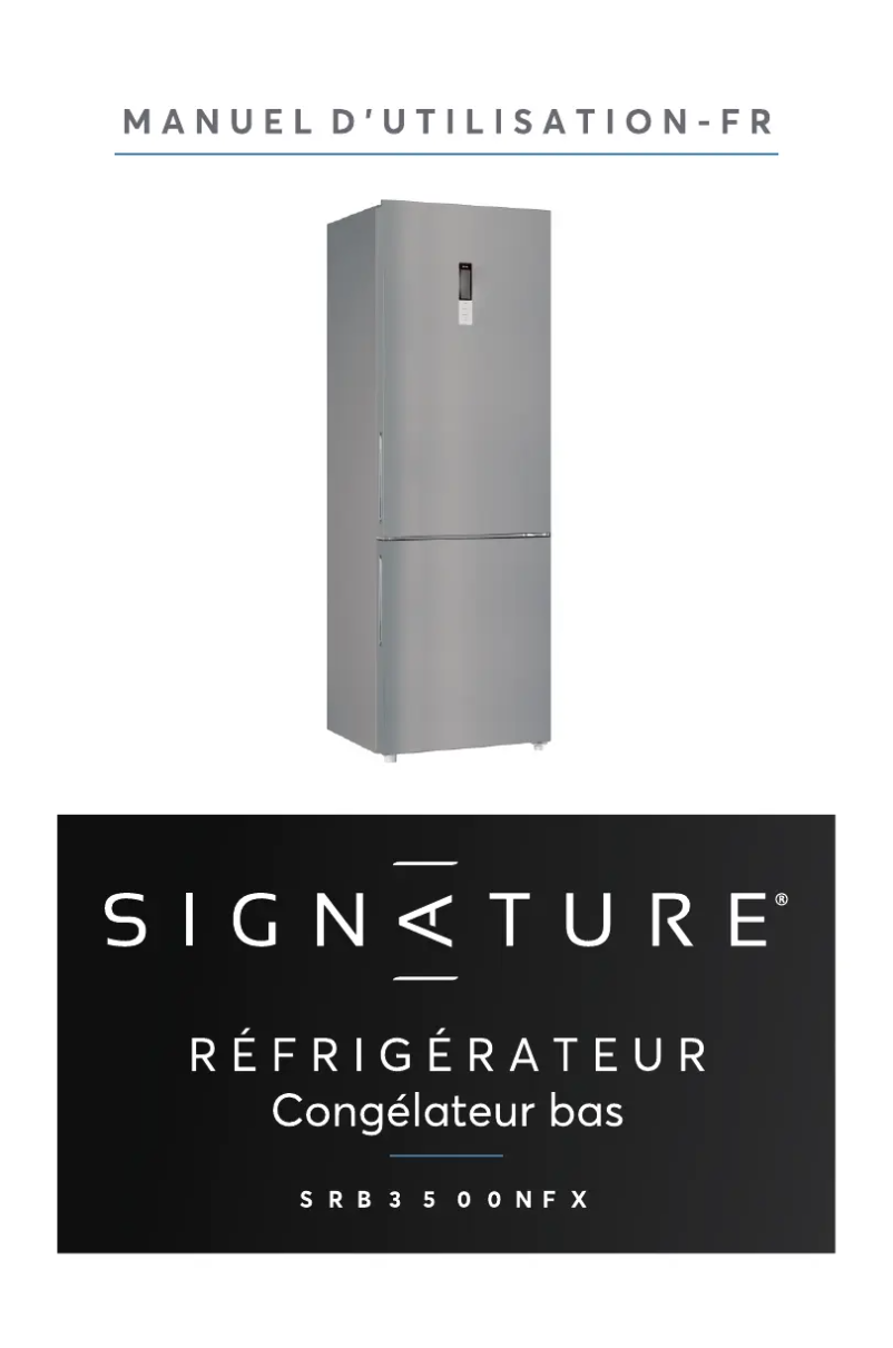 Page 1 de la notice Manuel utilisateur Signature SRB3500NFX
