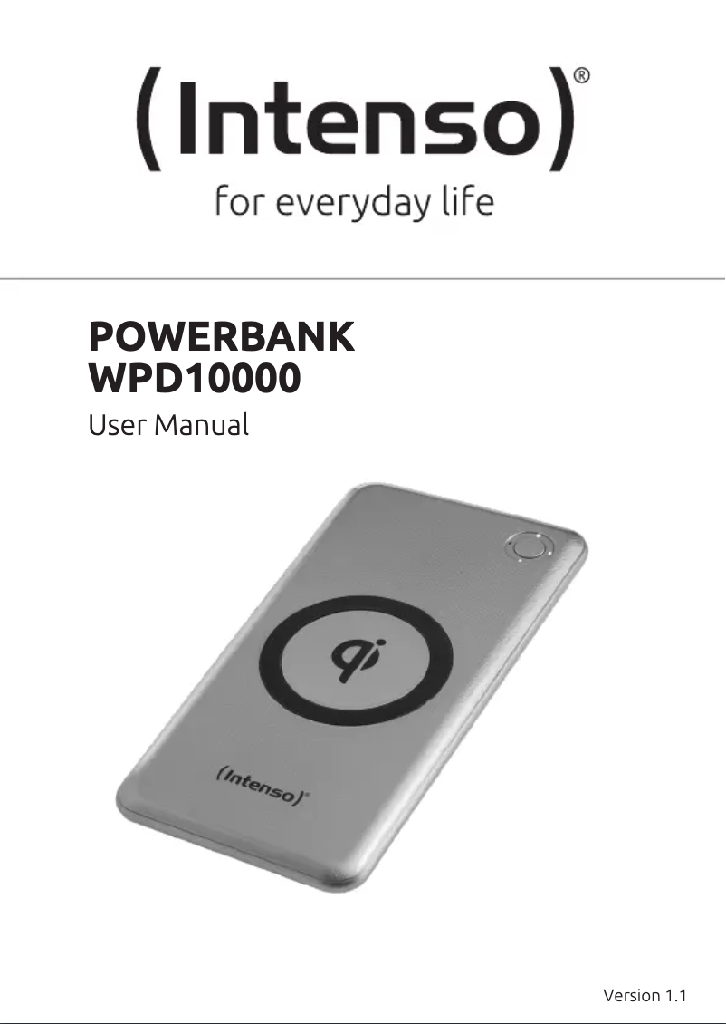 Page n°1 - Manuel utilisateur Intenso WPD10000