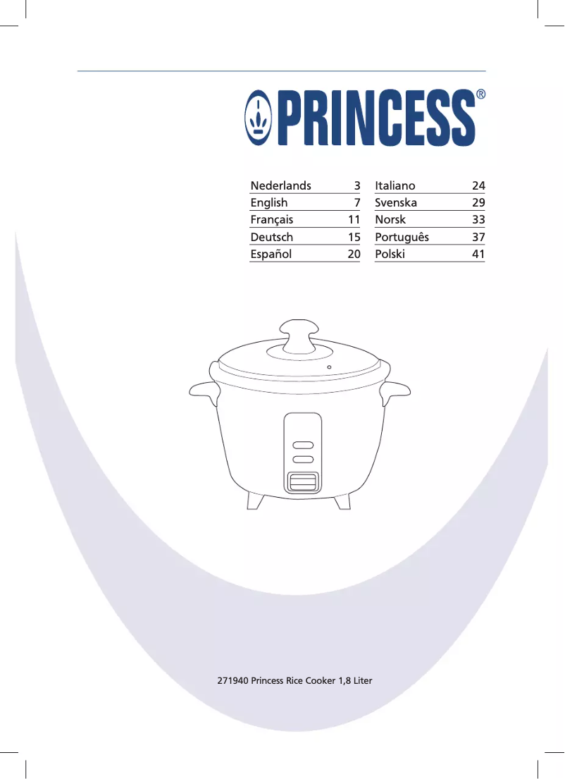 Page 1 de la notice Manuel utilisateur Princess 271940