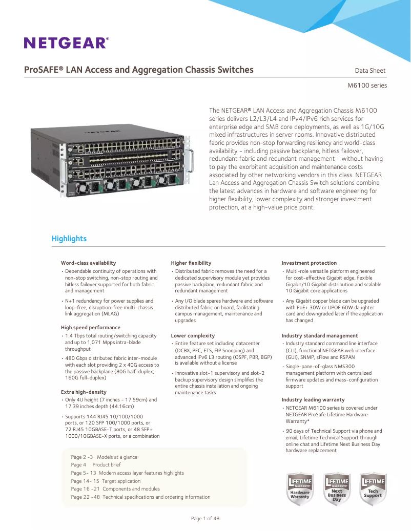 Page n°1 - Fiche technique Netgear RPS4000v2