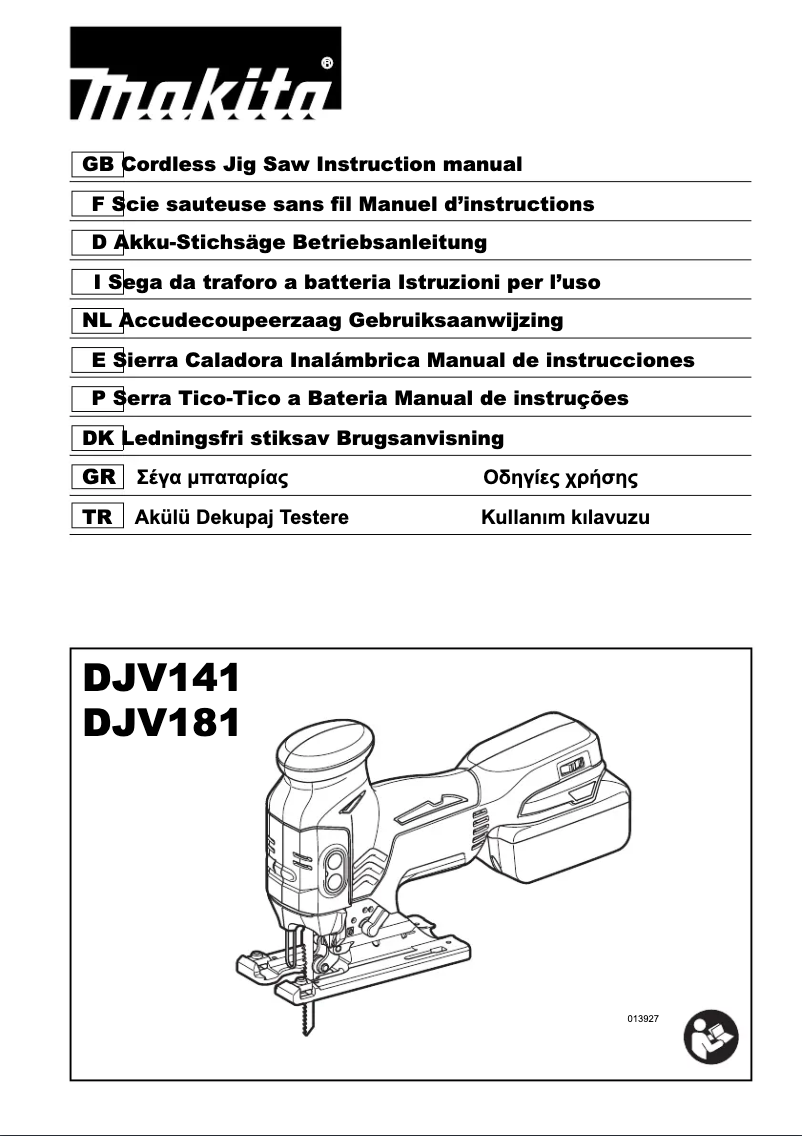 Page 1 de la notice Manuel utilisateur Makita DJV141