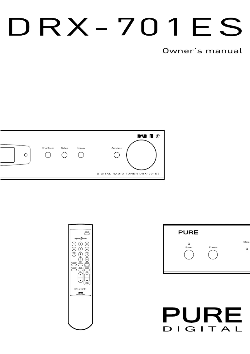 Image de la première page du manuel de l'appareil DRX-702ES