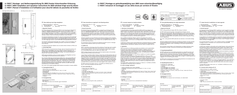 Page n°1 - Guide d'installation Abus ABFS11780