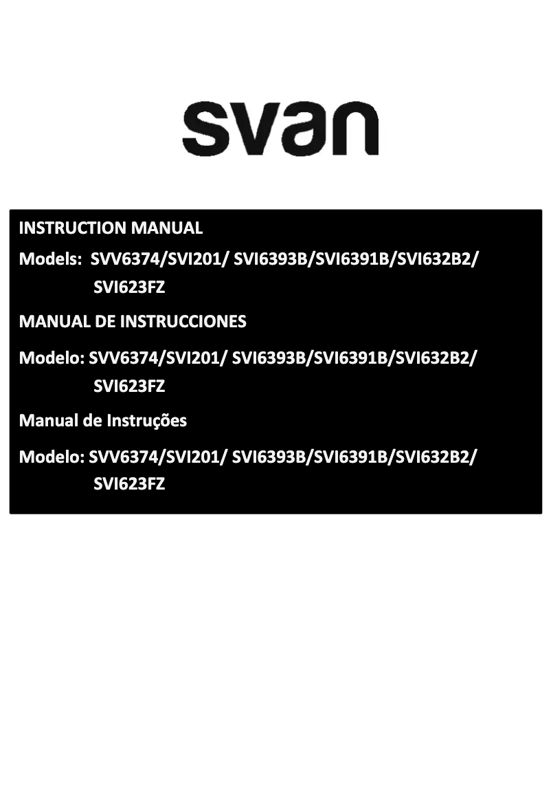 Página 1 del manual Manual de usuario SVAN SVI632B2