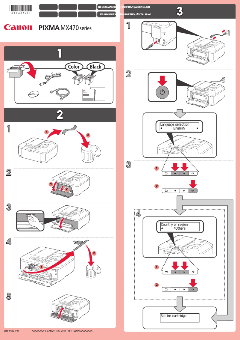 Page 1 de la notice Manuel utilisateur Canon Pixma MX470
