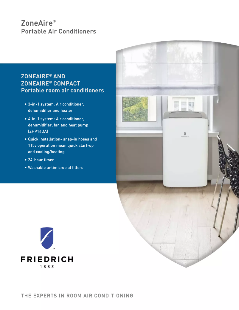 Page n°1 - Manuel utilisateur Friedrich ZoneAire ZHP14DA