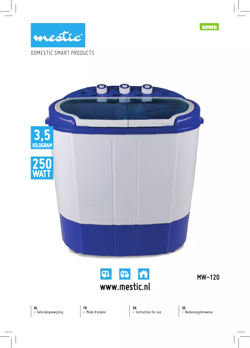 Page 1 de la notice Manuel utilisateur Mestic MW-120
