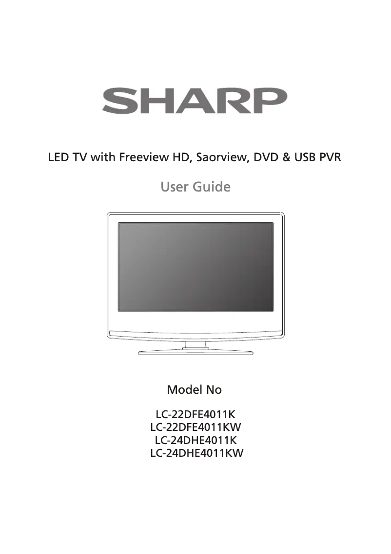 Page n°1 - Manuel utilisateur Sharp LC-22DFE4011K
