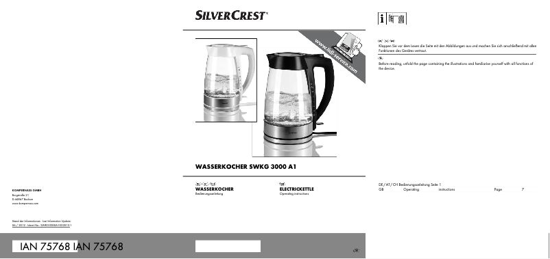 Image de la première page du manuel de l'appareil SWKG 3000 A1