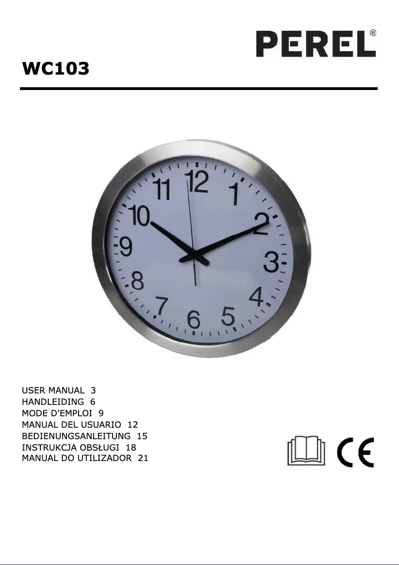 Page 1 de la notice Manuel utilisateur Perel WC103