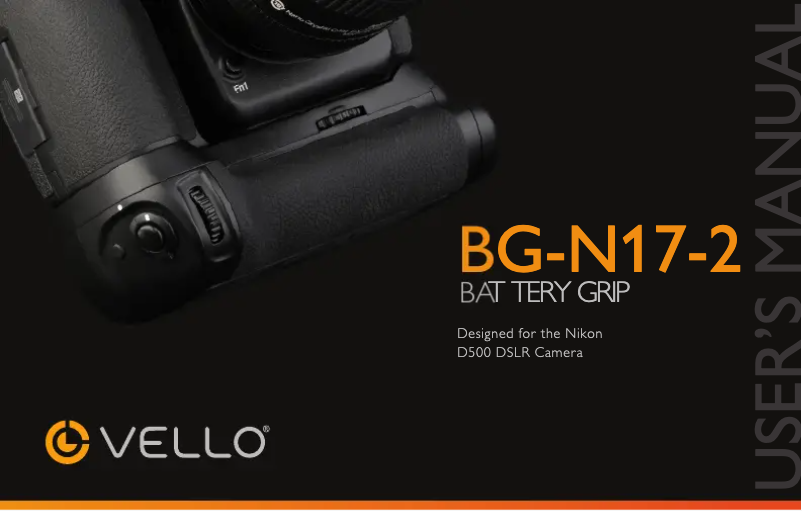 Page 1 de la notice Manuel utilisateur Vello BG-N17-2