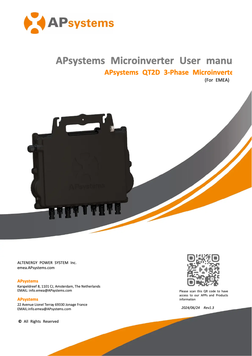 Page n°1 - Manuel utilisateur APsystems QT2D