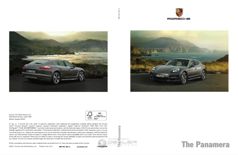 Page 1 de la notice Manuel utilisateur Porsche Panamera (2013)